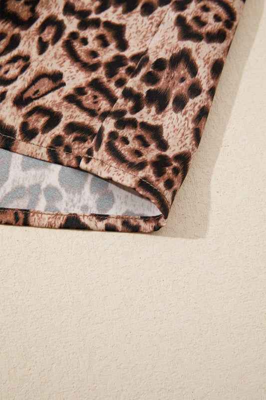 Leopard Bow-Tie Puff Sleeve Blouse 5319f870-0671-4b5f-b4d5-2f92a41e9f19