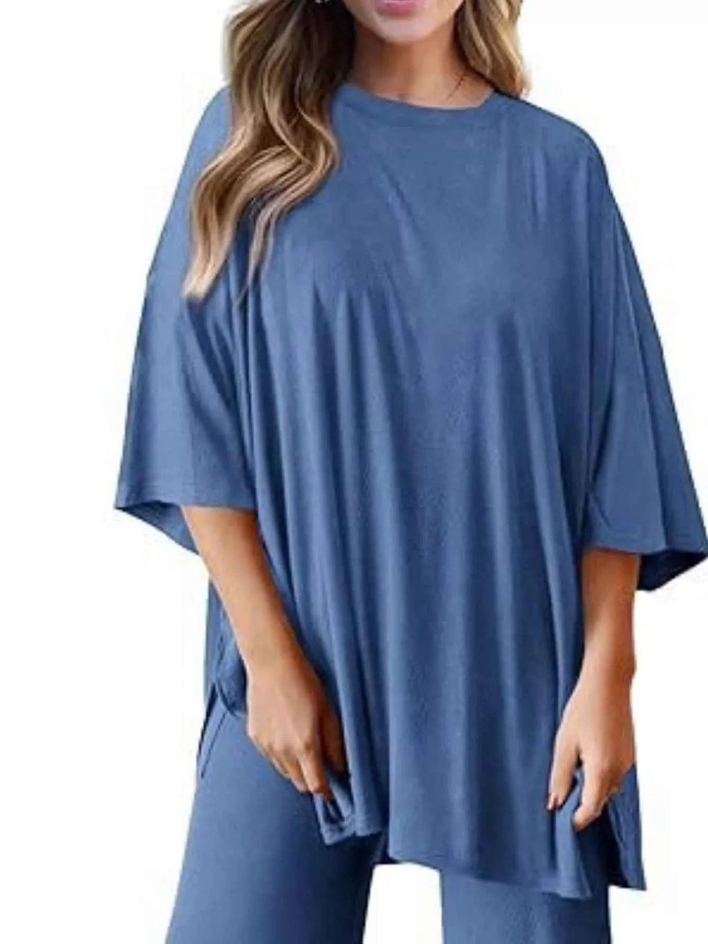 Slit Round Neck Top and Pants Set 532b23dc-22fa-4b68-9b44-5feeee2a3b2d-Max-Origin