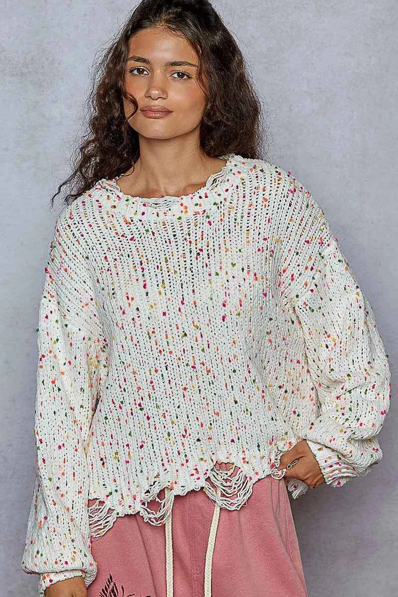 POL Round Neck Fringed Hem Sweater 533222a1-00bc-4d34-a1e5-f0bdb8b0f336-Max-Origin