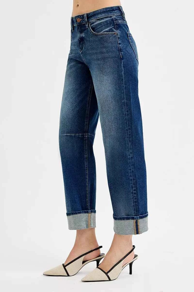 RISEN Slouchy Crop Barrel Cuffed Jeans 5346495a-c890-411f-b69f-6e6cef3e64f6-Max-Origin