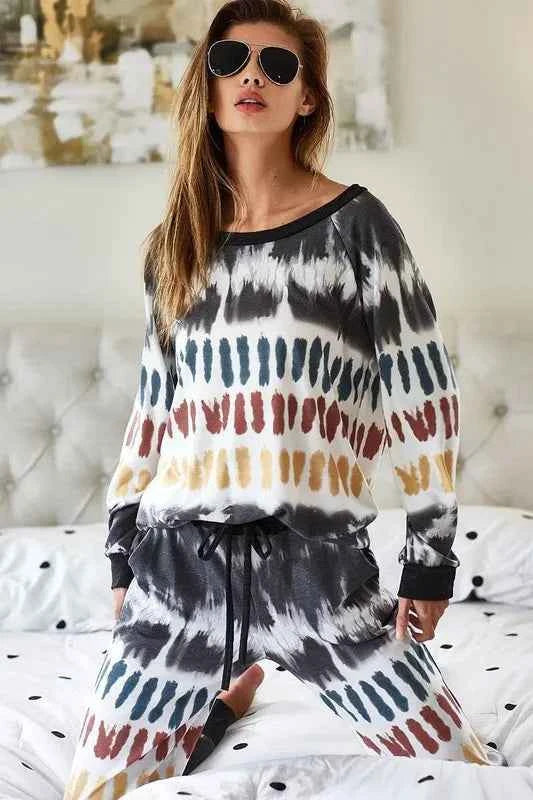 BiBi Tie Dye Print French Terry Top 5376cf6758e24137b66a82163b54e38a-Max-Origin