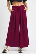 Umgee Wide Leg Pants with Pockets MERLOT 5377e9c7-cf36-4f36-8823-9e055d23d2a2-Max-Origin
