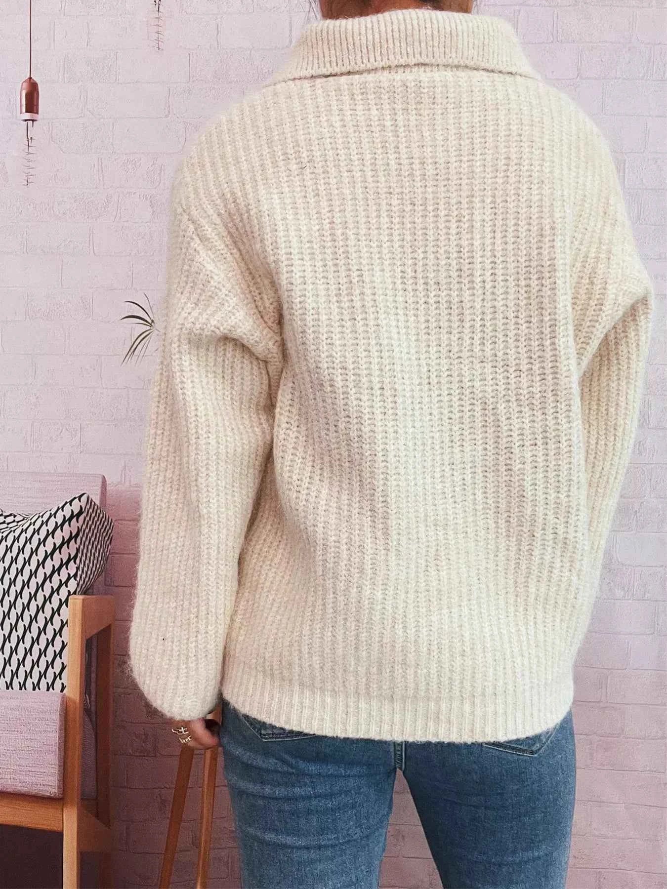 Lace Up Long Sleeve Sweater 5399d883d0ba48229ca7f1b9ace0fd1a-Max-Origin