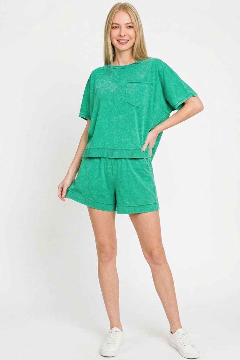 Zenana Acid Washed Oversized Top & Shorts Set 539d31c5-ac28-4352-a151-7d6525800177-Max