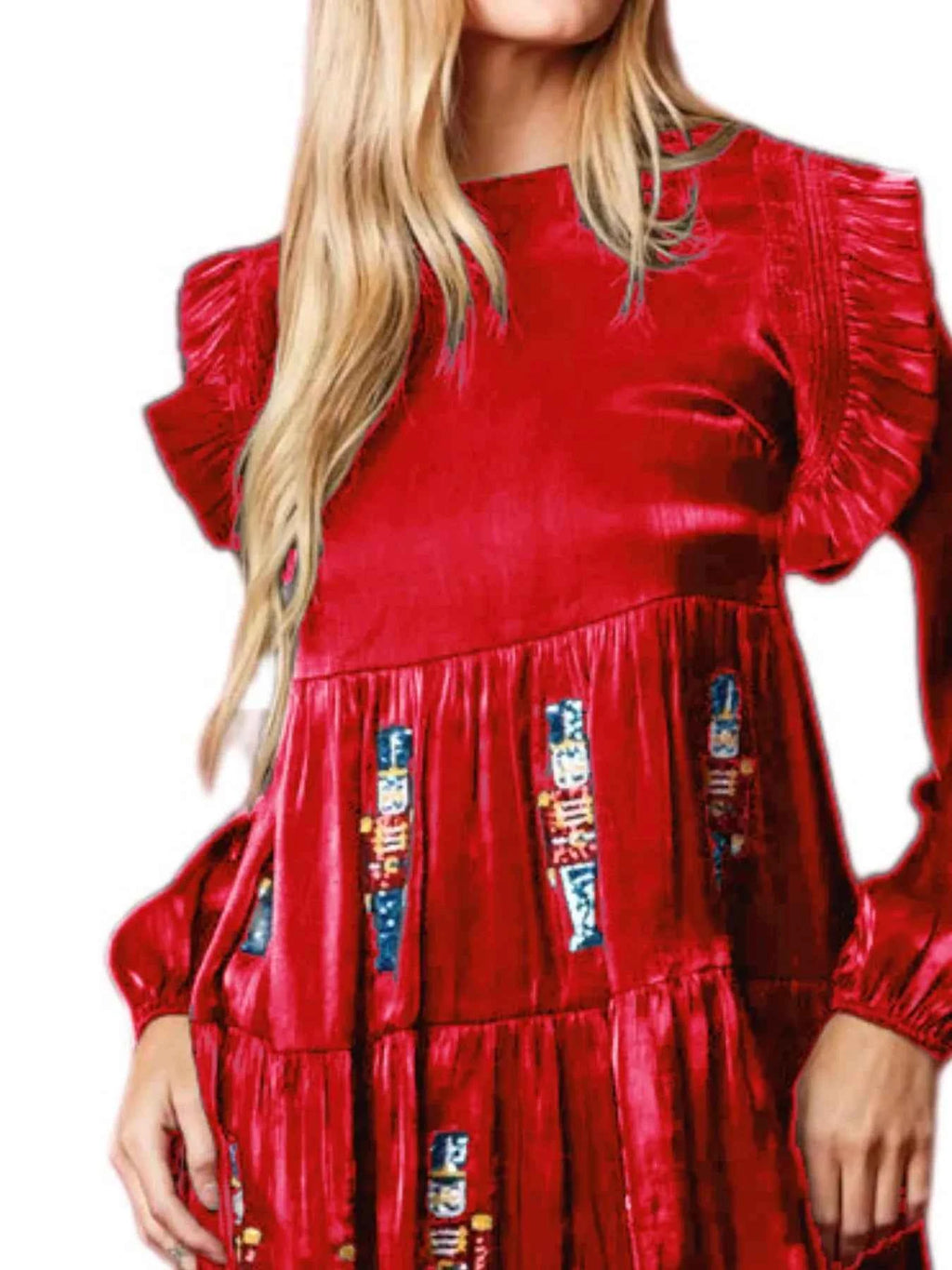 Christmas Ruffled Nutcracker Long Sleeve Dress 53ab8370-ab87-465e-a82b-4a243ddb7518-Max-Origin