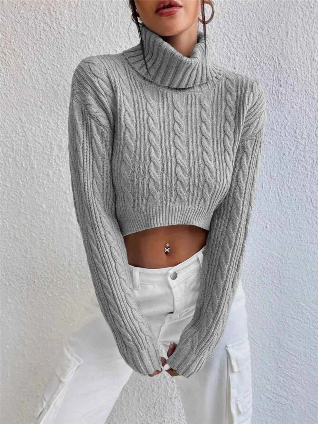 Cable-Knit Turtleneck Long Sleeve Sweater 53af70c009ae48c0b6a45738f3604ad7-Max-Origin