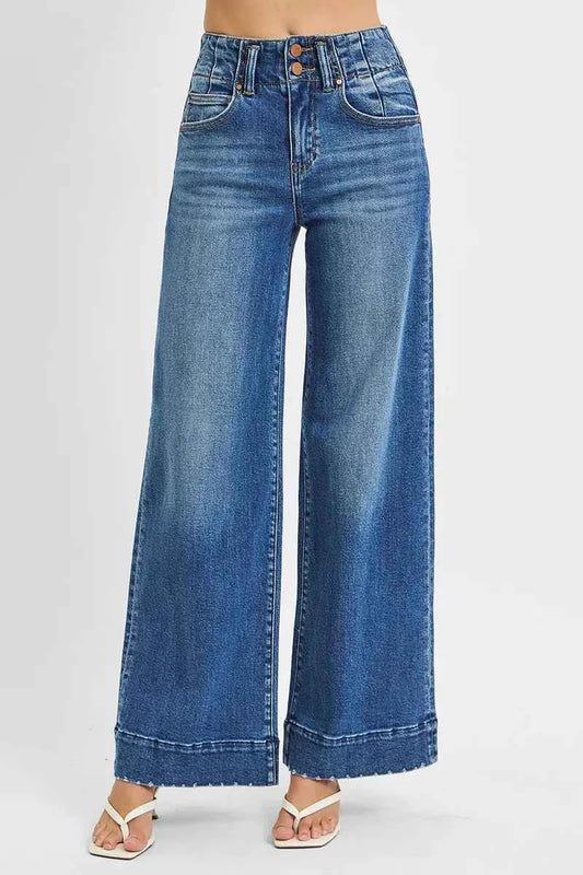 Full Size High Rise Ankle Wide Seam Detailed Jeans Plus Size 53af8f8f660c495fb1bfba7be0e86b90-Max-Origin