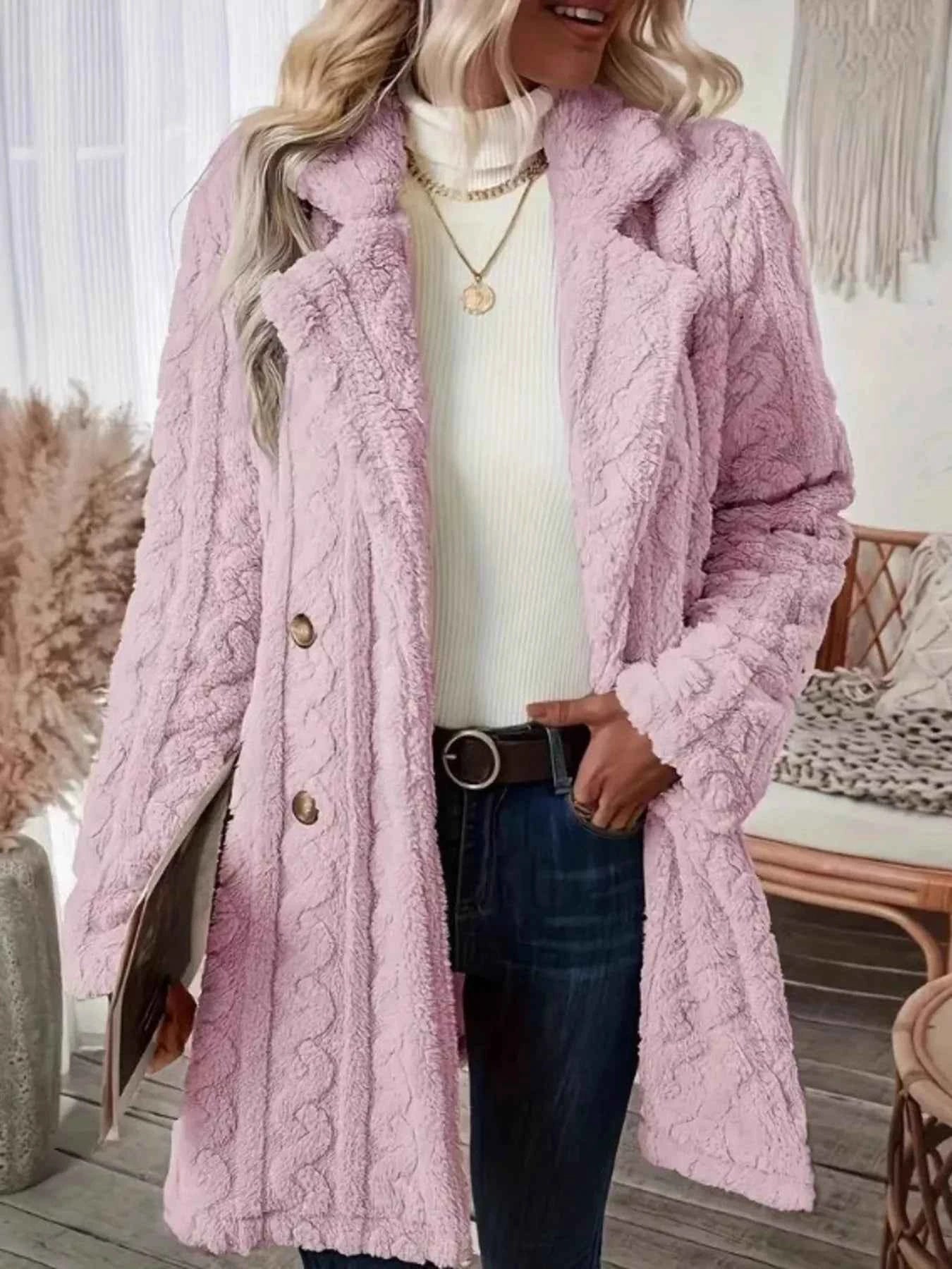 Cozy Faux Shearling Double-Breasted Outerwear 53cbef65b16d49c582a4a8fef9142975-Max-Origin