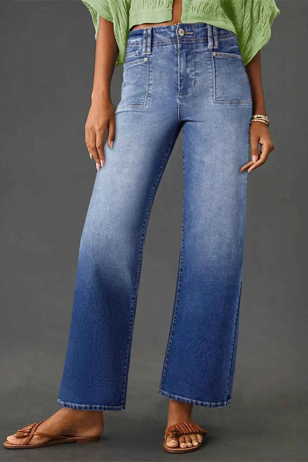 High-Waisted Wide-Leg Vintage Wash Jeans Dusty Blue 53dd5548-a1ad-49c0-9ee4-db2b3102860c-Max-Origin