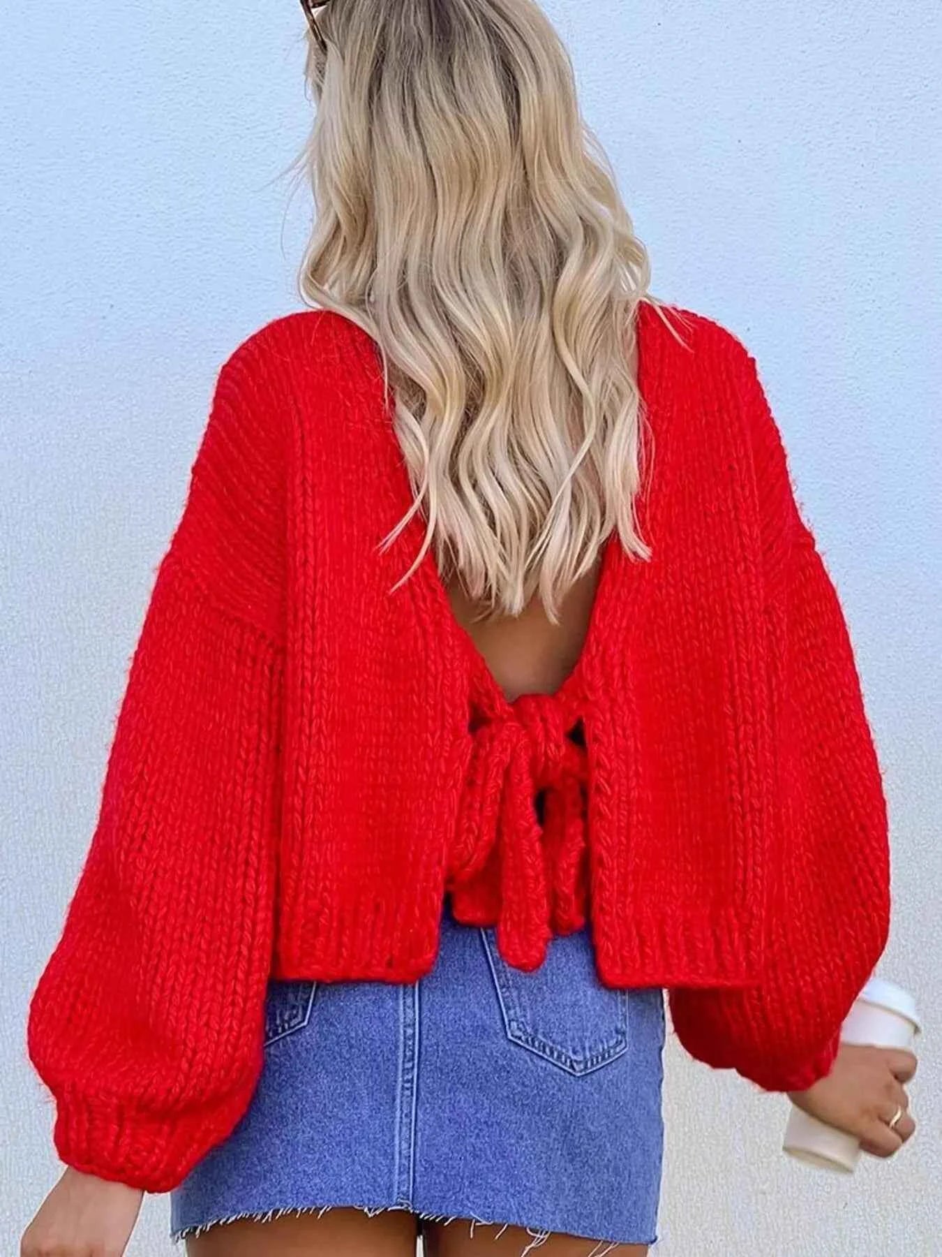 Chunky Knit Tie-Front Cardigan 53e7de03503e4456923d122508b97e8a-Max-Origin