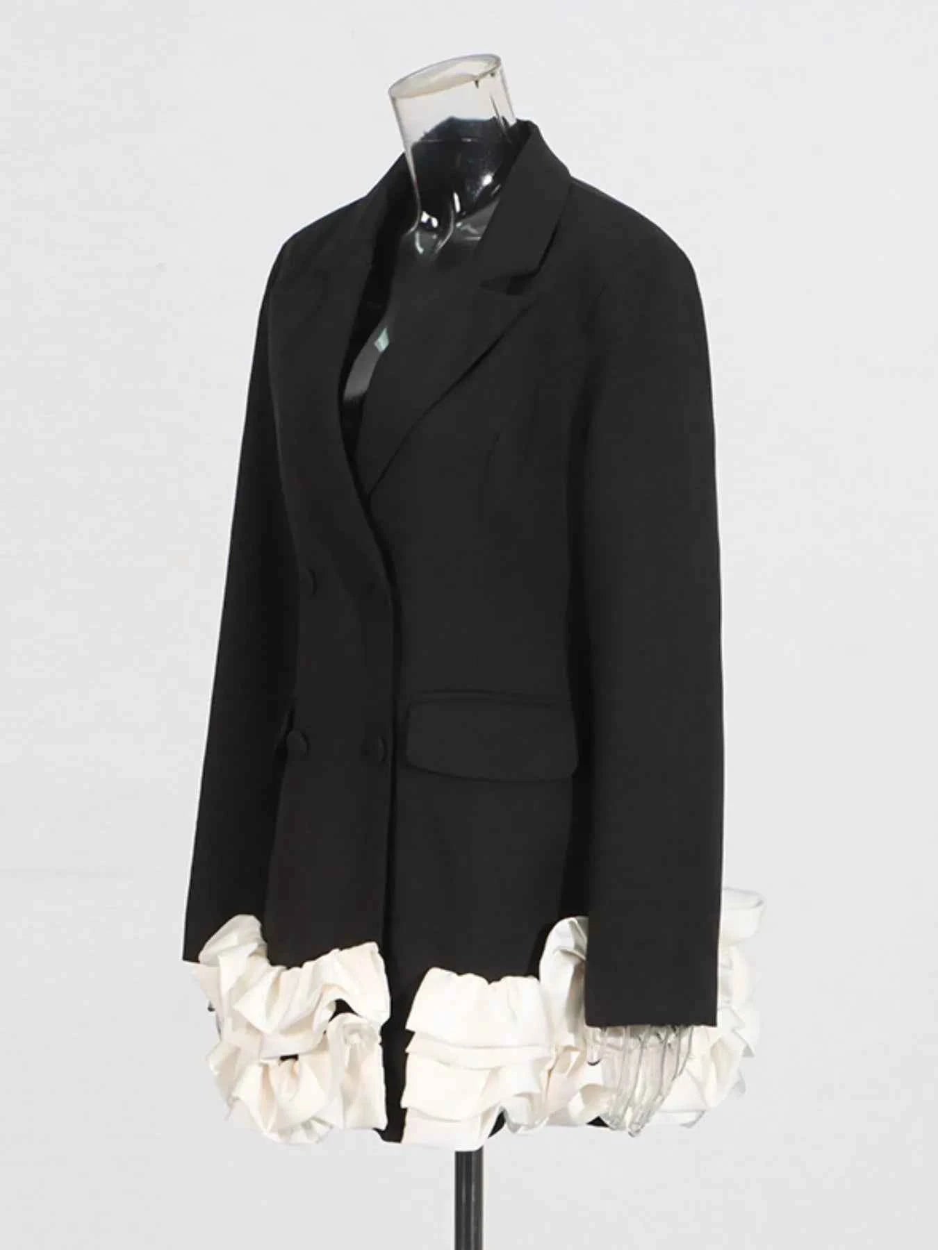 Ruffle Hem Double-Breasted Blazer Dress 5416efc7-8326-4879-9161-63a7a8056801-Max-Origin