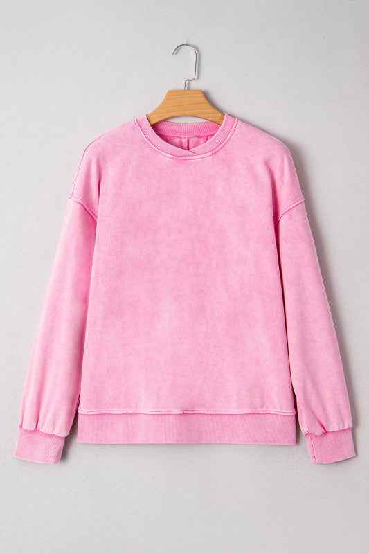 Valentine Solid Mineral Wash Crewneck Sweatshirt 5421063d-525f-4568-bdde-f677a3af5cbe