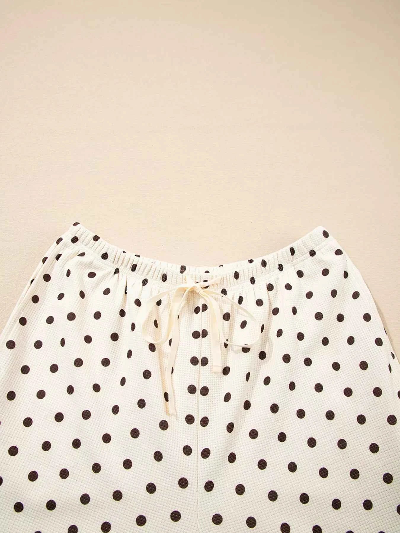 Polka Dot Notched Long Sleeve Top and Drawstring Joggers Lounge Set 5430dd47fc2e439d9c5a09bea6ebfe70-Max-Origin