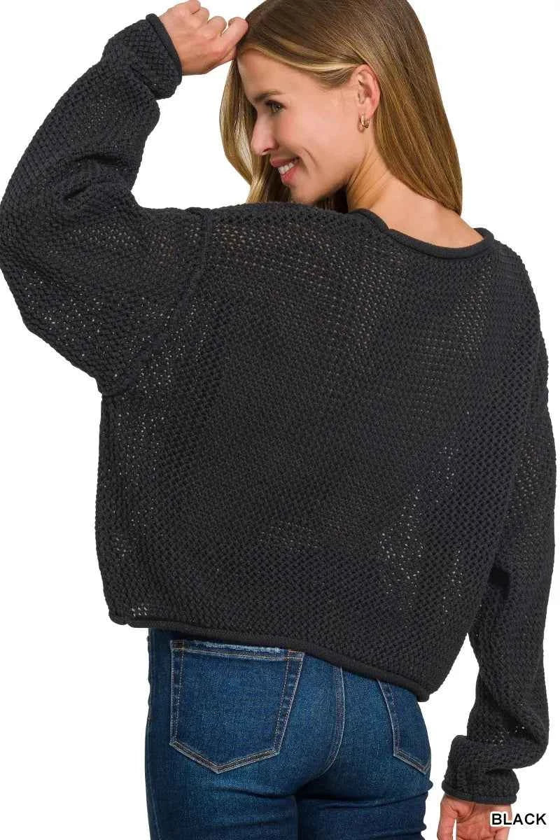 Textured Drop Shoulder Knit Top 543476aeb13243a9a406c15c8f8f908b-Max-Origin
