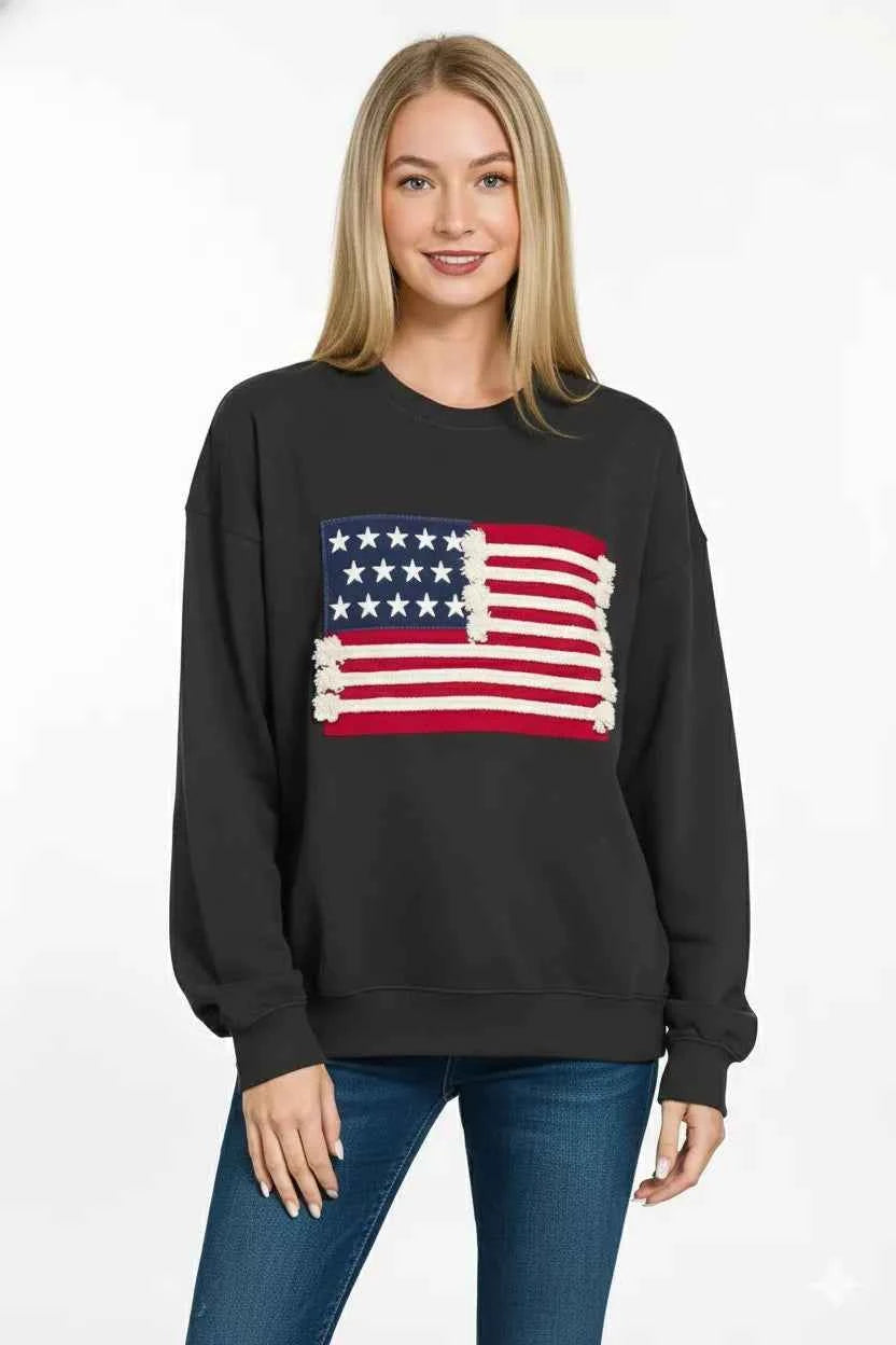 Zenana French Terry American Flag Pullover 543df6da-3d50-474b-9413-65cd68a8956f-Max-Origin