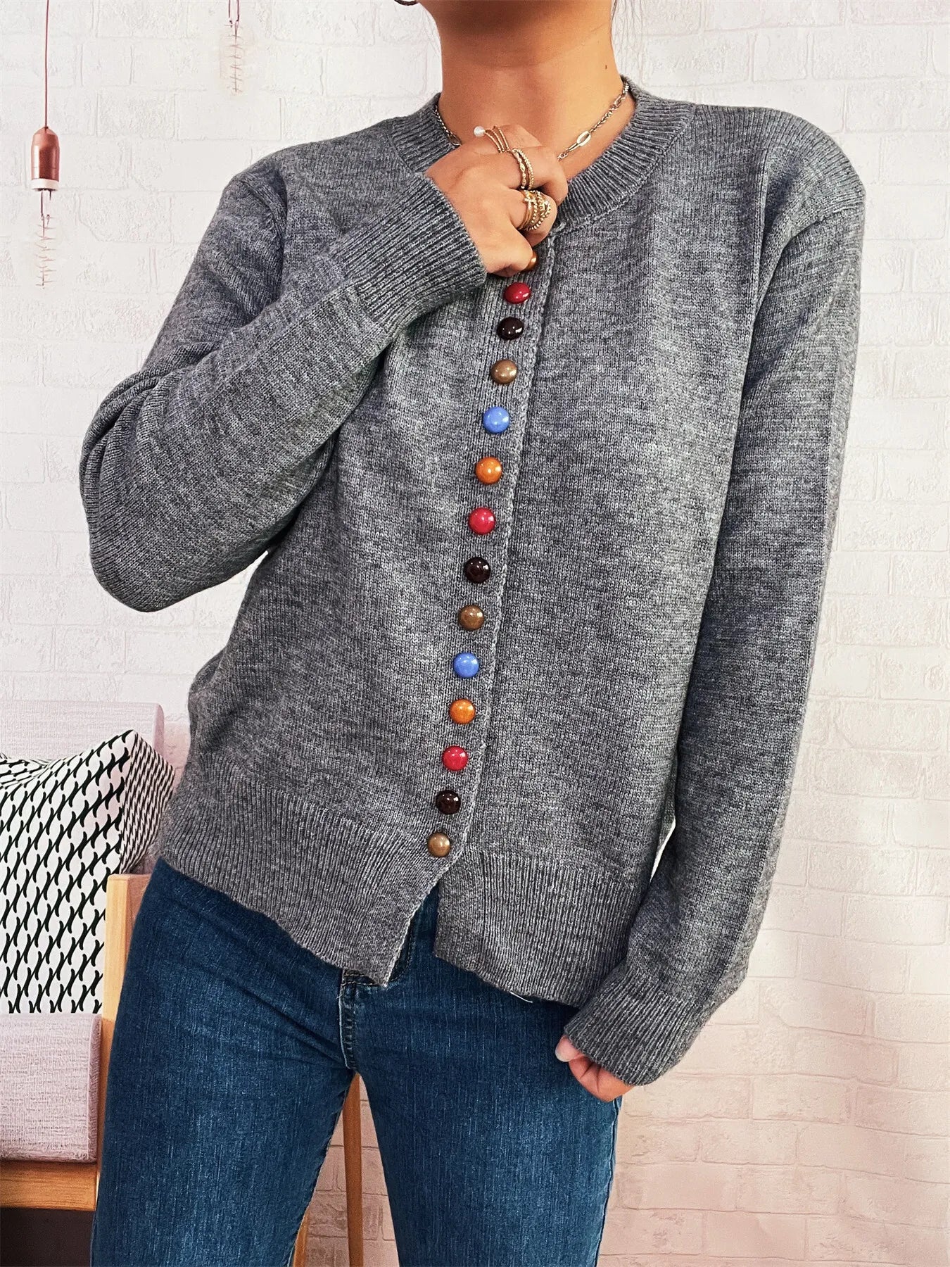Button Up Long Sleeve Cardigan 54402ecfe811438f838739e52382e395-Max-Origin