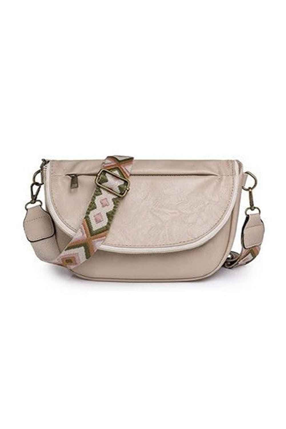 Dark Grey Wide Strap PU Leather Crossbody Bag 544a34ea12322398