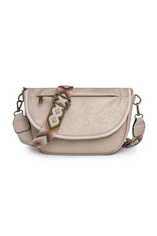 Dark Grey Wide Strap PU Leather Crossbody Bag 544a34ea12322398
