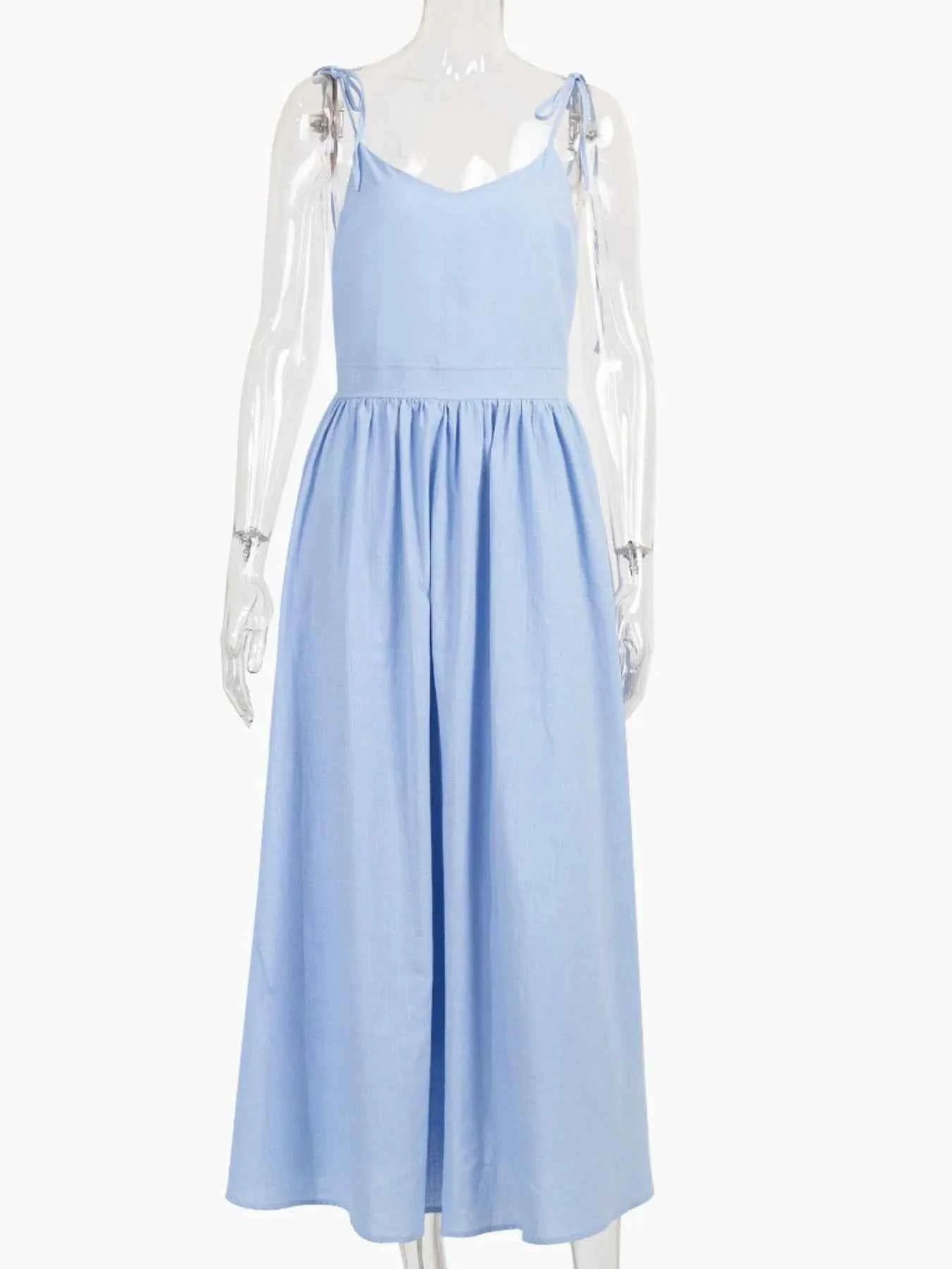 V-Neck Tie Shoulder Maxi Dress 5454e649-3f2a-43a5-bcb9-c49a3933546c-Max-Origin