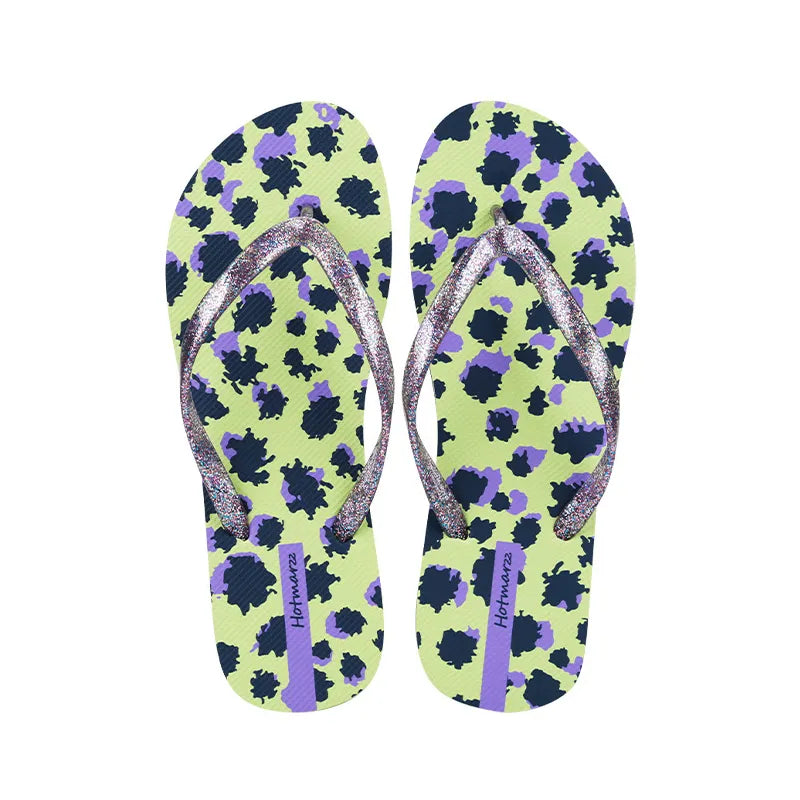 Tropical Print Summer Slippers Light Green 547b0061-f265-42da-b456-d05c233c5343-Max-Origin