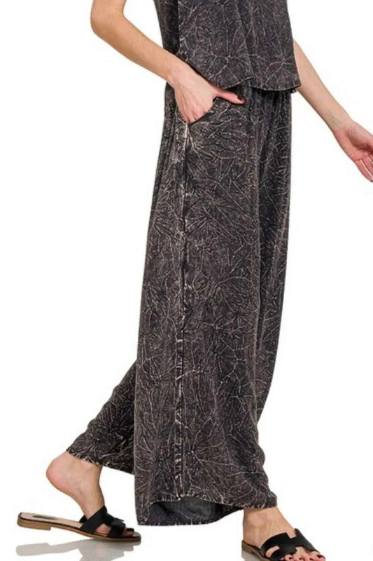 Woven Acid Crinkle Washed Cami & Pants 2 Piece Set 548cdb52-413d-4850-8e8e-c9bba39773ca-Max-Origin