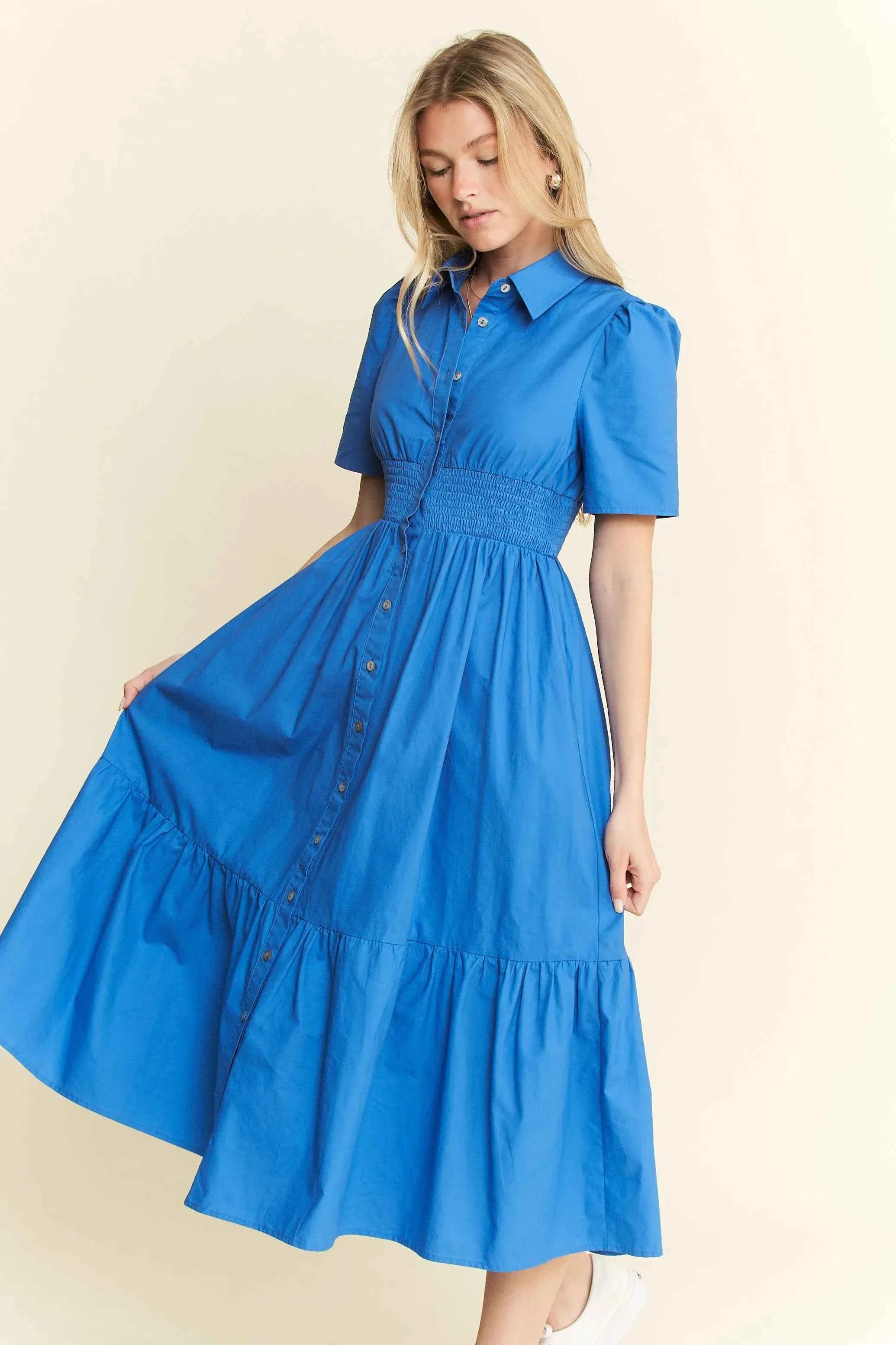 Jade By Jane Short Sleeve Button Down Midi Dress 549b28c03c7c40a2b157d7ef87a369d0-Max-Origin
