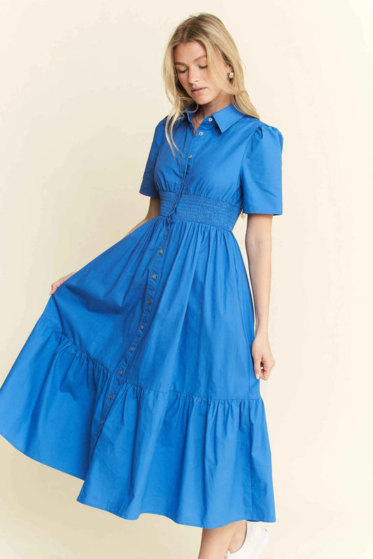 Short Sleeve Button Down Midi Dress 549b28c03c7c40a2b157d7ef87a369d0-Max-Origin