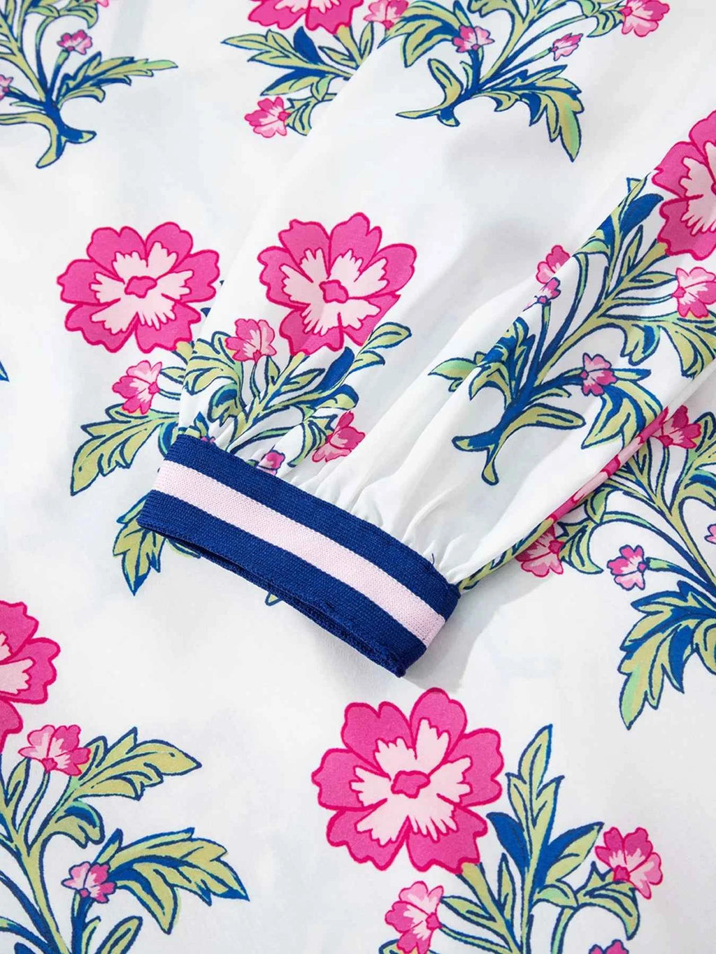 Floral Print Striped V Neck Blouse 549cdd1be34945f5934db41d9b8e2ef0-Max-Origin