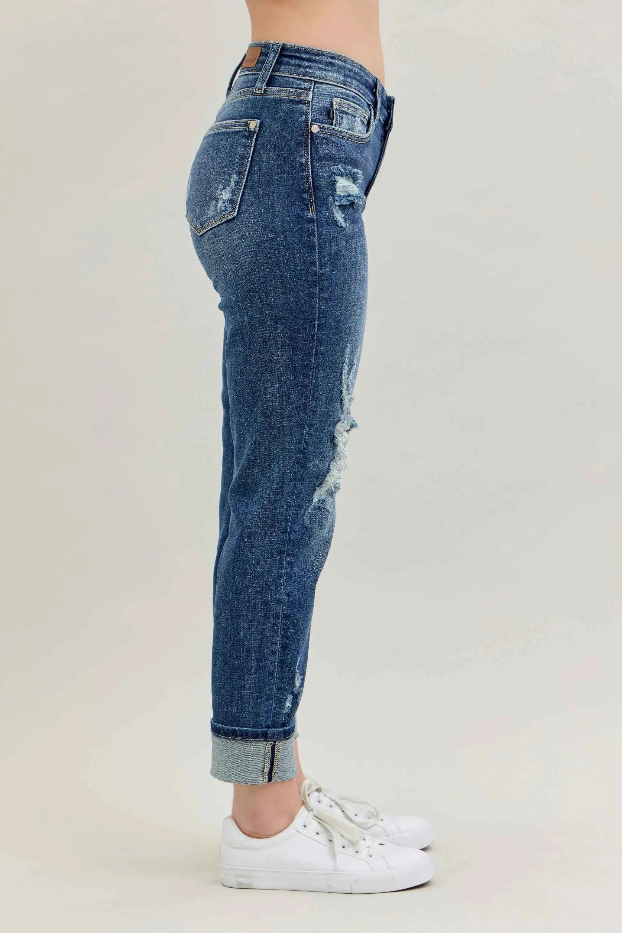Judy Blue Full Size Mid Rise Cuffed Destroy Bf Jeans Plus Size 54a59a20d94e4e3ab0decd1b97c5deb0-Max-Origin