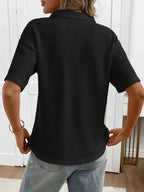 Striped Knit Short Sleeve Top 54a6d7c4cecd46a5b383eabdbc4b7e7d-Max-Origin