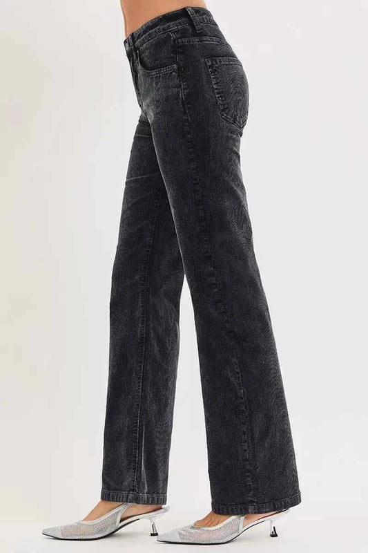 Tummy Control Mid Rise Straight Leg Corduroy Pants 54b3e5ebda324c9aa3ce1999799c2b46-Max-Origin