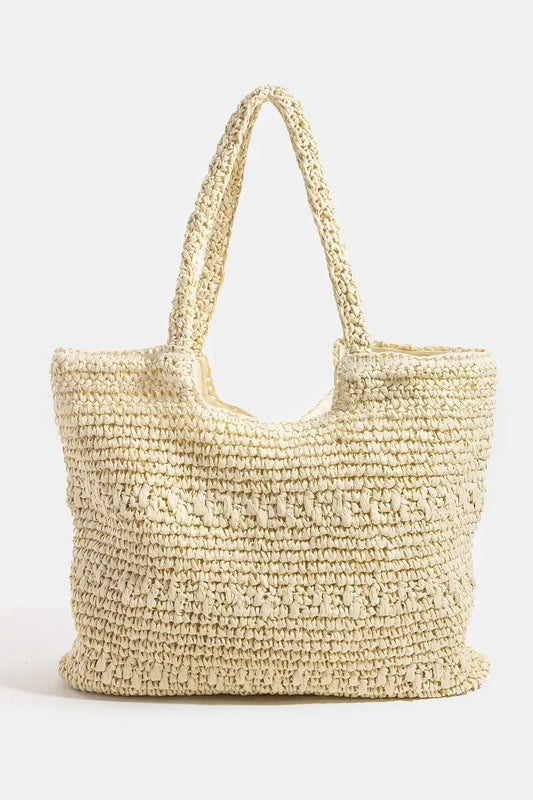 Fame Straw Braided Square Tote Bag IV one size 54bde538dcf944c2a46a1aec6cf19dd9-Max-Origin