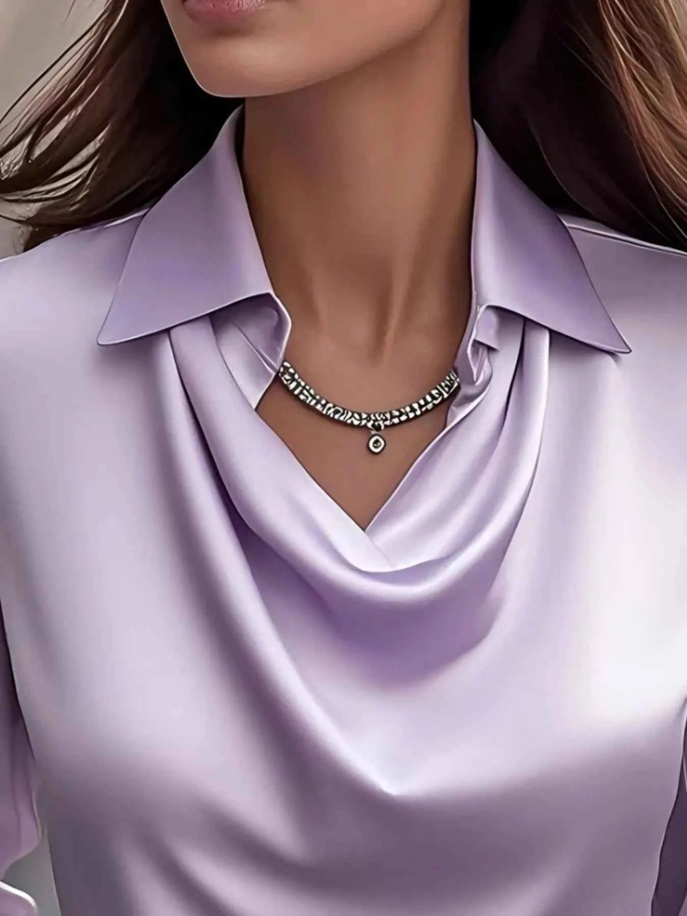 Satin Collar Long Sleeve Blouse 54c48dae-664c-4de5-9aa4-99aacc1ee30e-Max-Origin