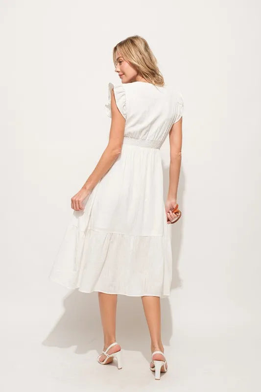 And The Why Ruffle Sleeve Front Smocked Tiered Midi Dress 54d599b1486c48febd5e4f30b753aa85-Max-Origin