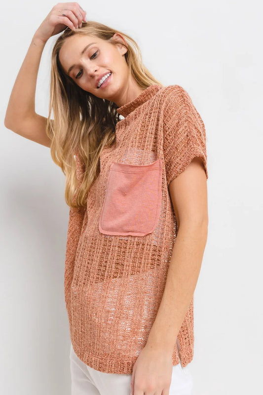 Ces Femme See Through Crochet Mock Neck Cover Up 54dcdb3e-25ea-45bd-a761-46f4ed0e77d9-Max