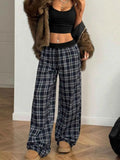 Relaxed Fit Plaid Pants Black 54eedf60-a3c5-4f92-8f5d-0cc80bcd9203-Max-Origin