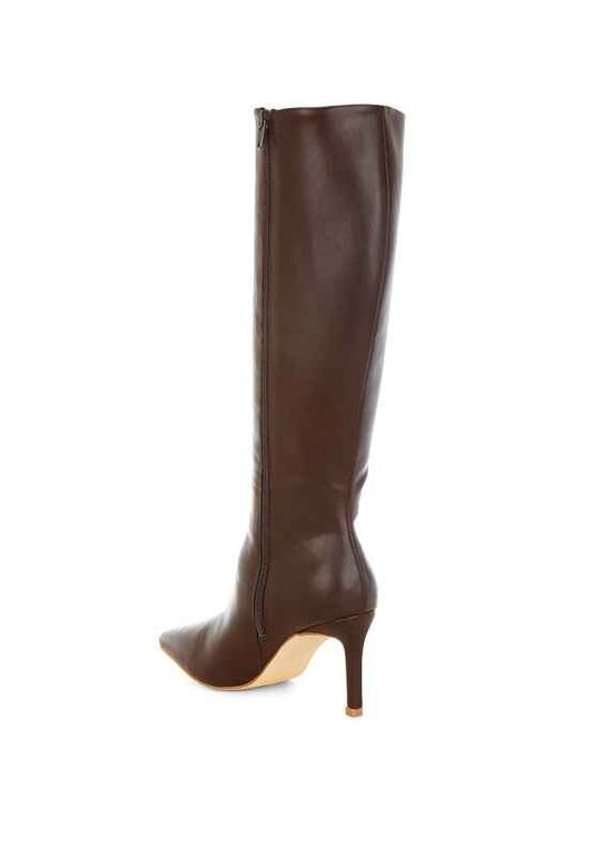 Skara Faux Leather Calf Boots 54f25848-94d1-4ca3-998c-995b76cf124b