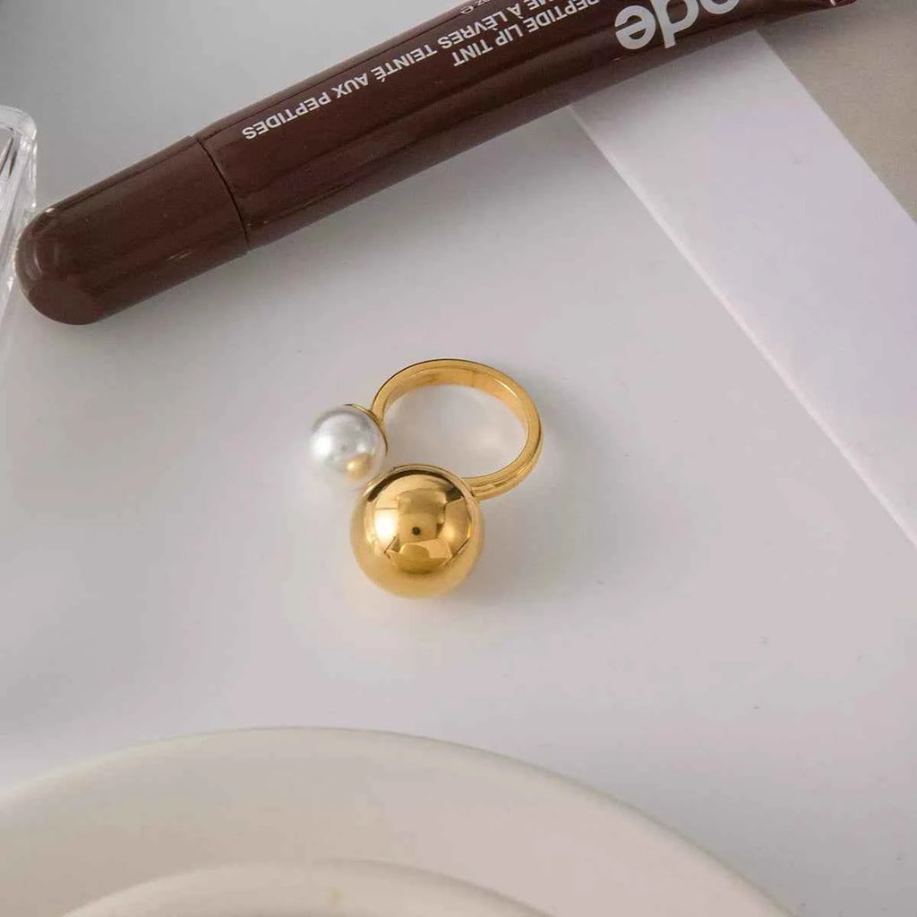 18K Gold-Plated Orb & Pearl Open Ring 550c9cee-b25d-4648-8028-489789919a3c-Max-Origin