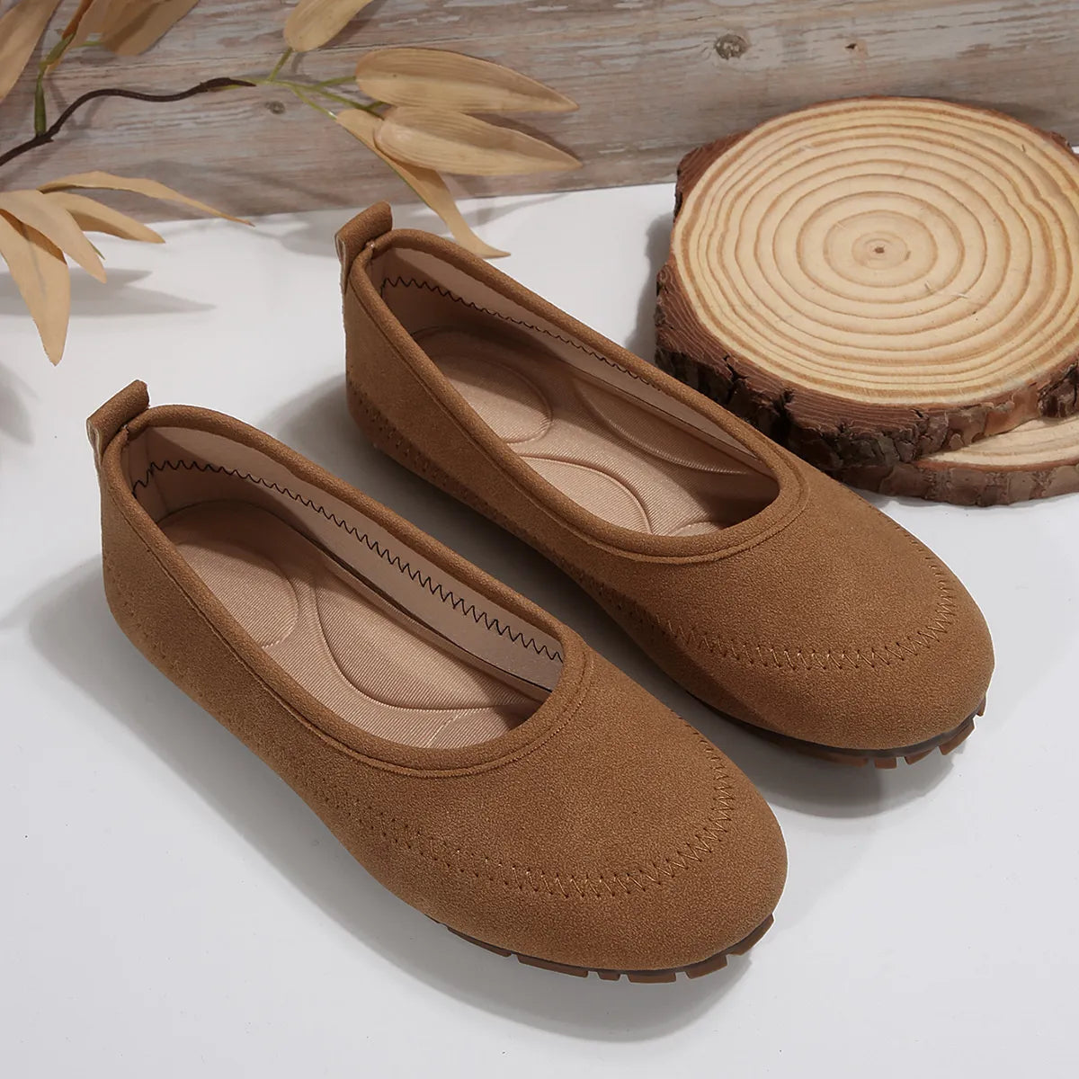 Round Toe Flat Slip-Ons 55210d095ded41caa1ce6d2270f1307e-Max-Origin