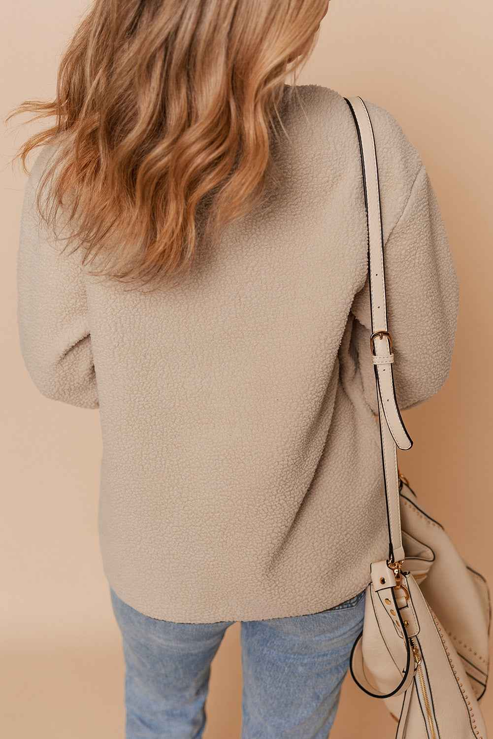 Apricot Toggle Button Teddy Coat 552b8c9b9b022e97