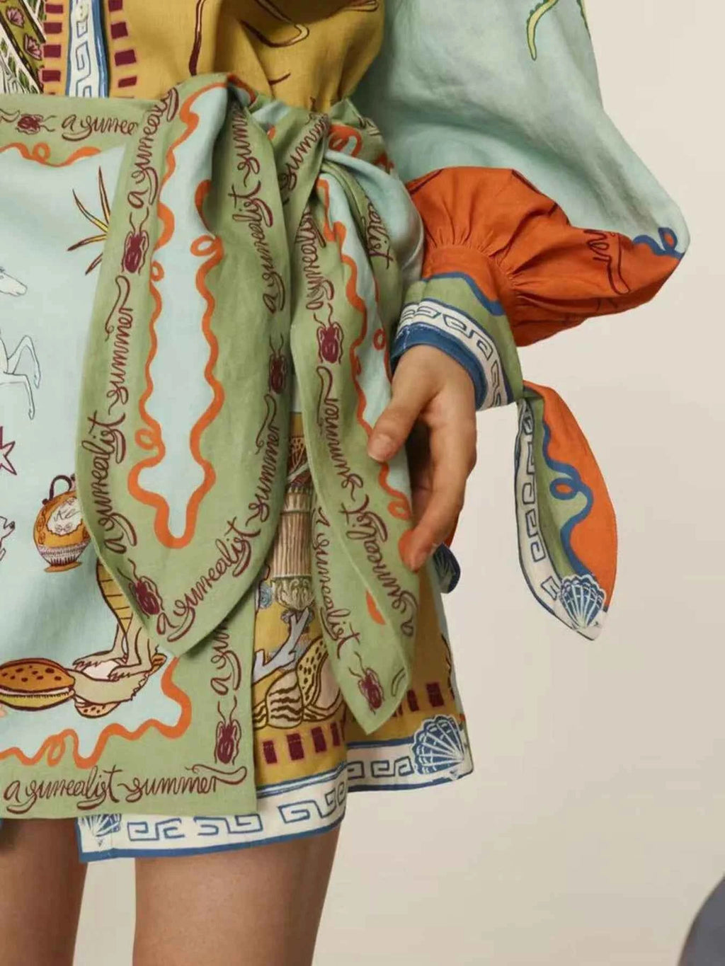 Printed Long Sleeve Shirt Dress 553d8b06d4114223b6962cbeb6f69fec-Max-Origin