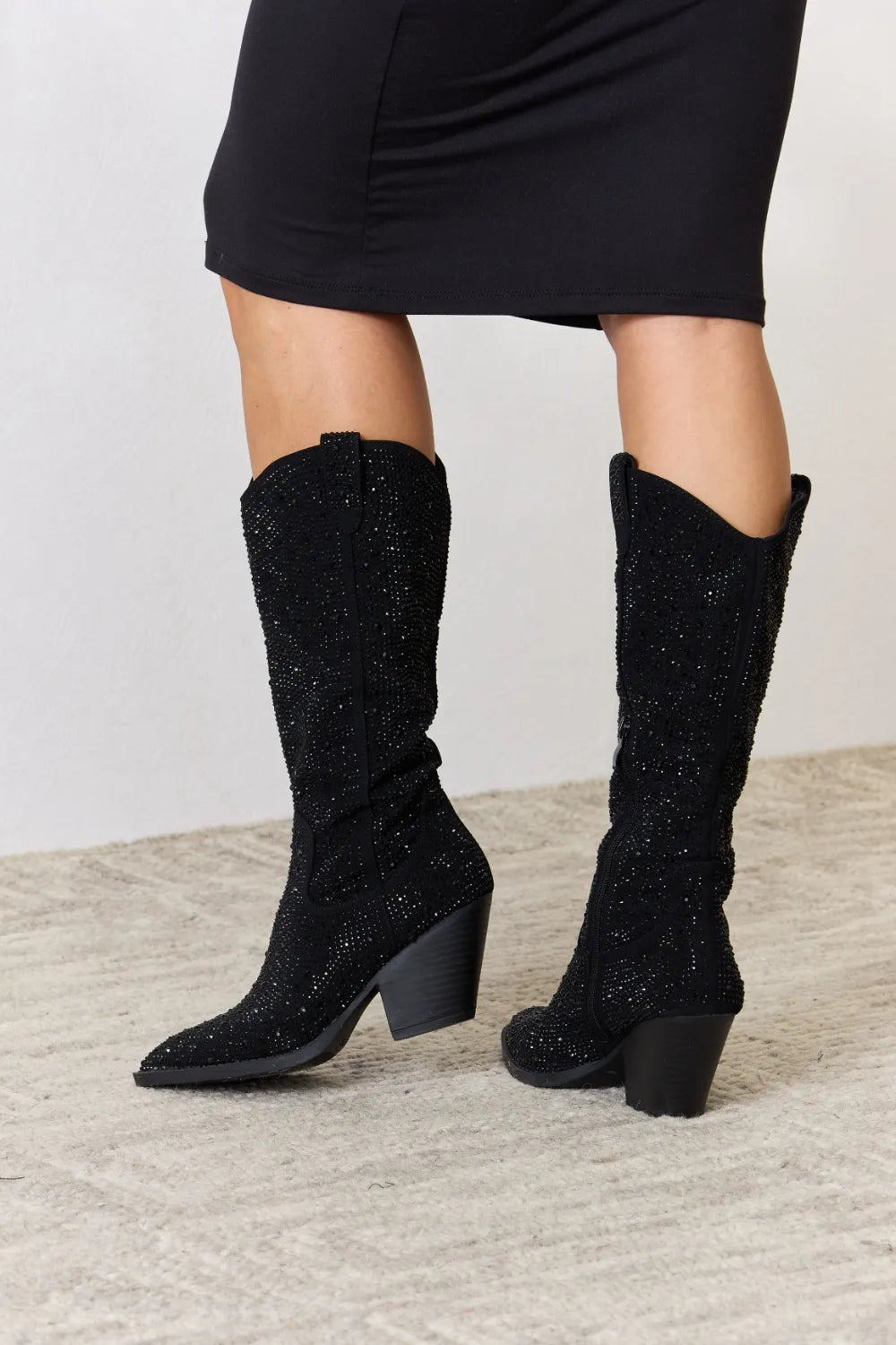 Forever Link Rhinestone Knee High Cowboy Boots 55554f1e2ab745d1b3fbe7cbe05b326a-Max