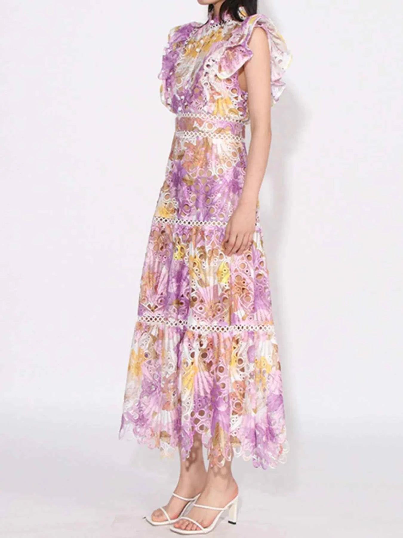 Ruffled Hollow Out Tiered Midi Dress 55581042-bab3-4cdf-806e-e35f3216a58c-Max-Origin