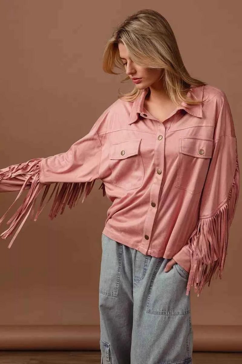 BiBi Suede Fringe Long Sleeve Jacket 5561ec70-64c8-4b4f-a23d-439a8524704c-Max-Origin