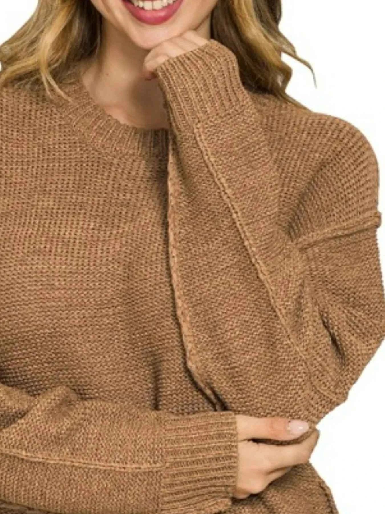 Zenana Exposed Seam Round Neck Sweater 556a0fbd-ba7d-4397-85ea-1095194aeda6-Max-Origin