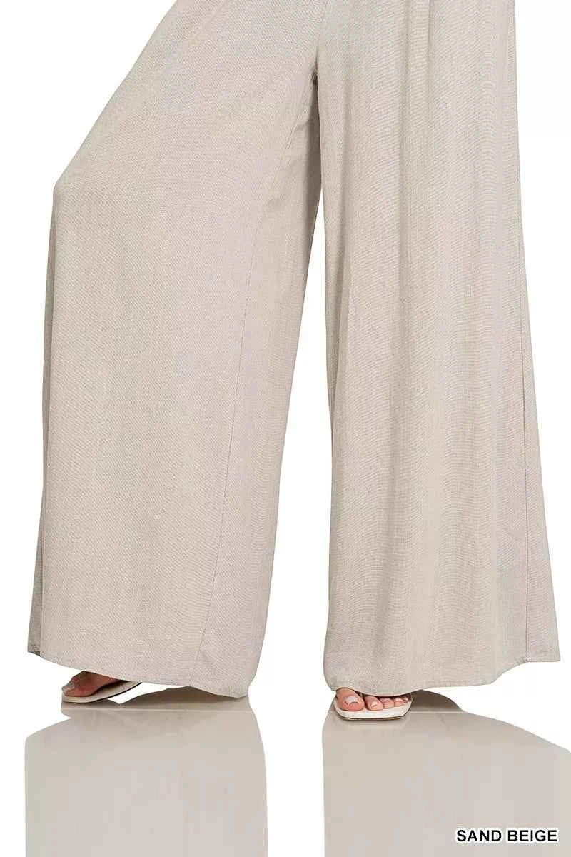 Zenana Smocked Waistband Wide Leg Lounge Pants 5585bc1c886d4b39934dd799f9c2b936-Max-Origin