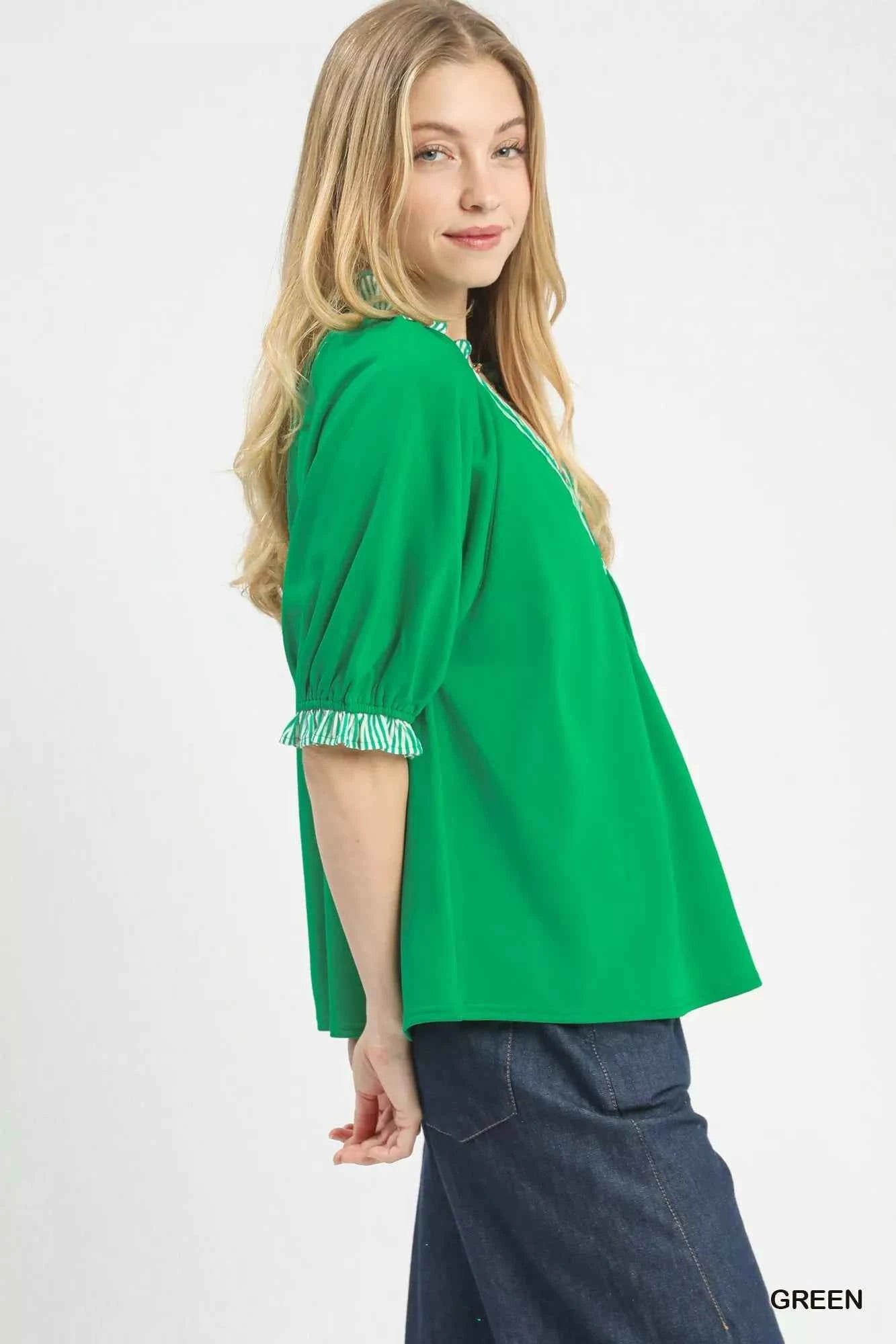 Umgee French Terry Collared Top 559716a6-f595-48d6-a965-a041b3157038-Max-Origin