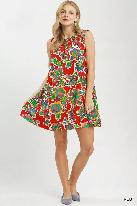Abstract Print Sleeveless Shift Dress 559b4cf9-b475-4a3f-bc98-9c6e13c499ac-Max-Origin