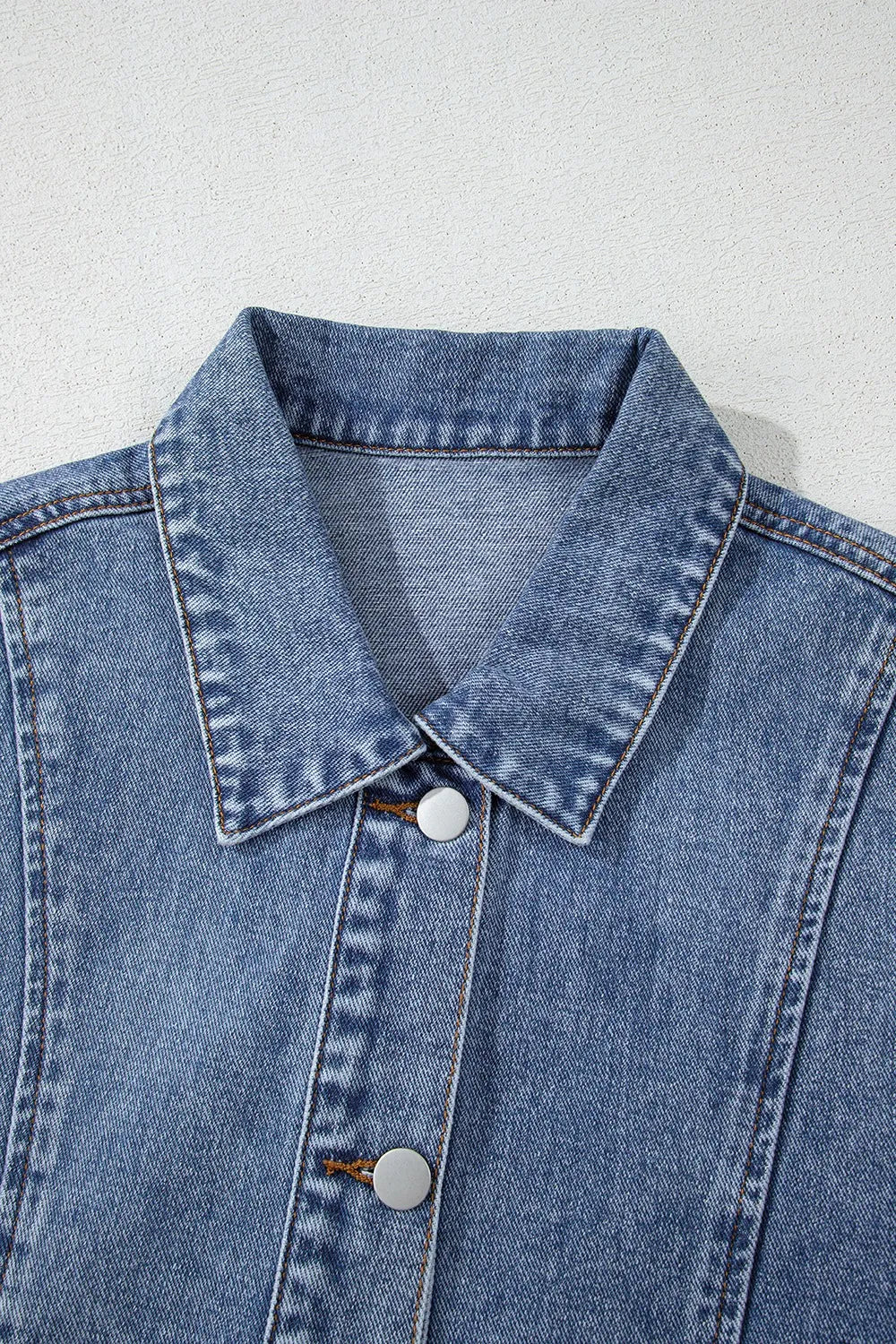Button Up Cap Sleeve Denim Jacket 55a85869-8a7b-4a46-8824-e035f53c878e-Max-Origin