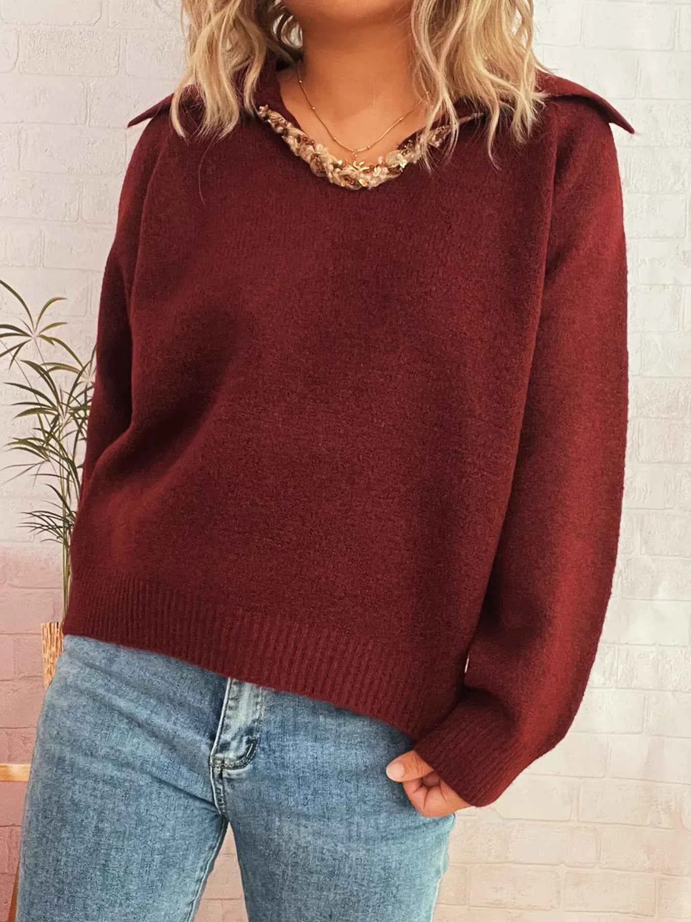 Ribbed Hem Raglan Sleeve Sweater 55c2d0a1b9214167becf2bf49f418acd-Max-Origin